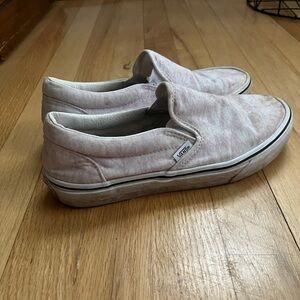 Vans Pink Slip-On Sneakers with Elastic Panels